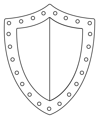 Shield Emoji Coloring Page